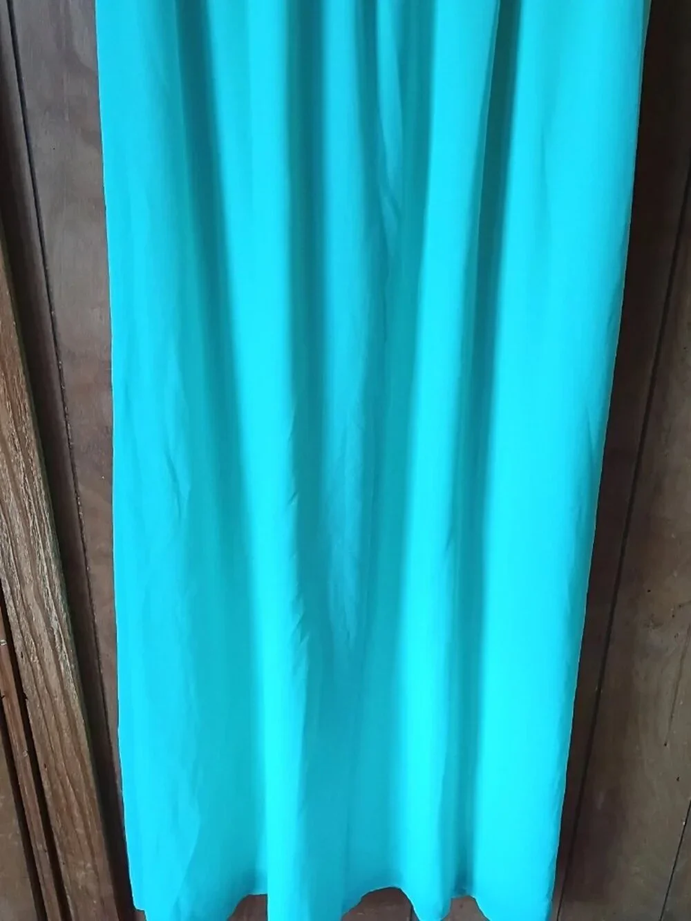 Flying Tomato White & Aqua Maxi Dress with Embroidered Waist